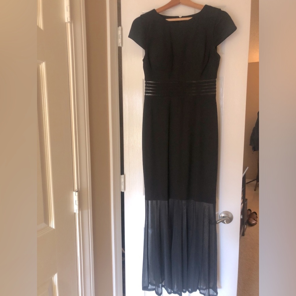 Black Maxi Mermaid Mesh Gown